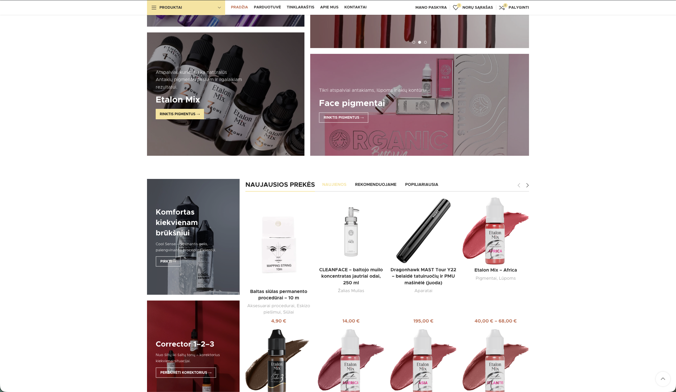 BeautyEra product catalog