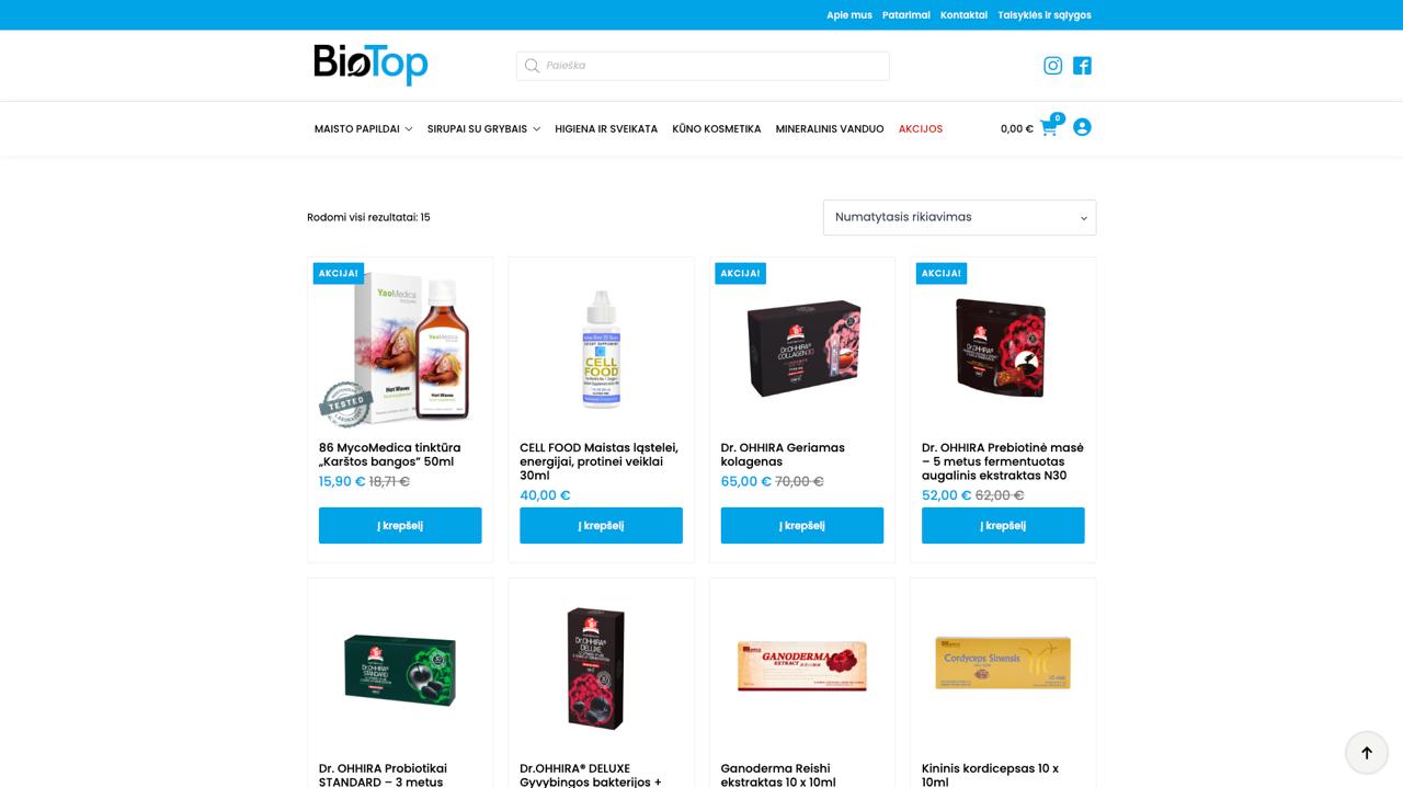 BioTop product page