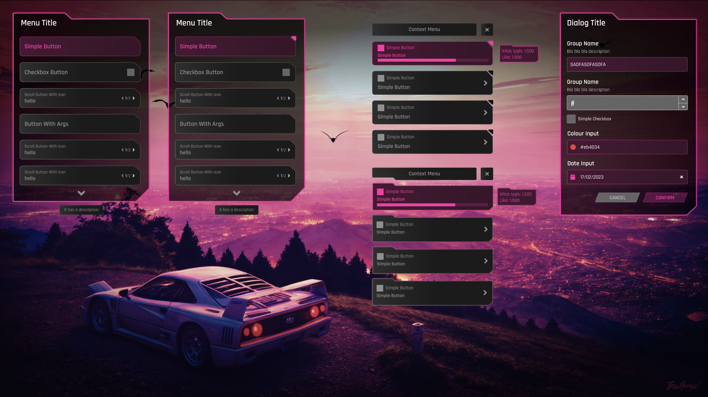 GTA V server interface screen two