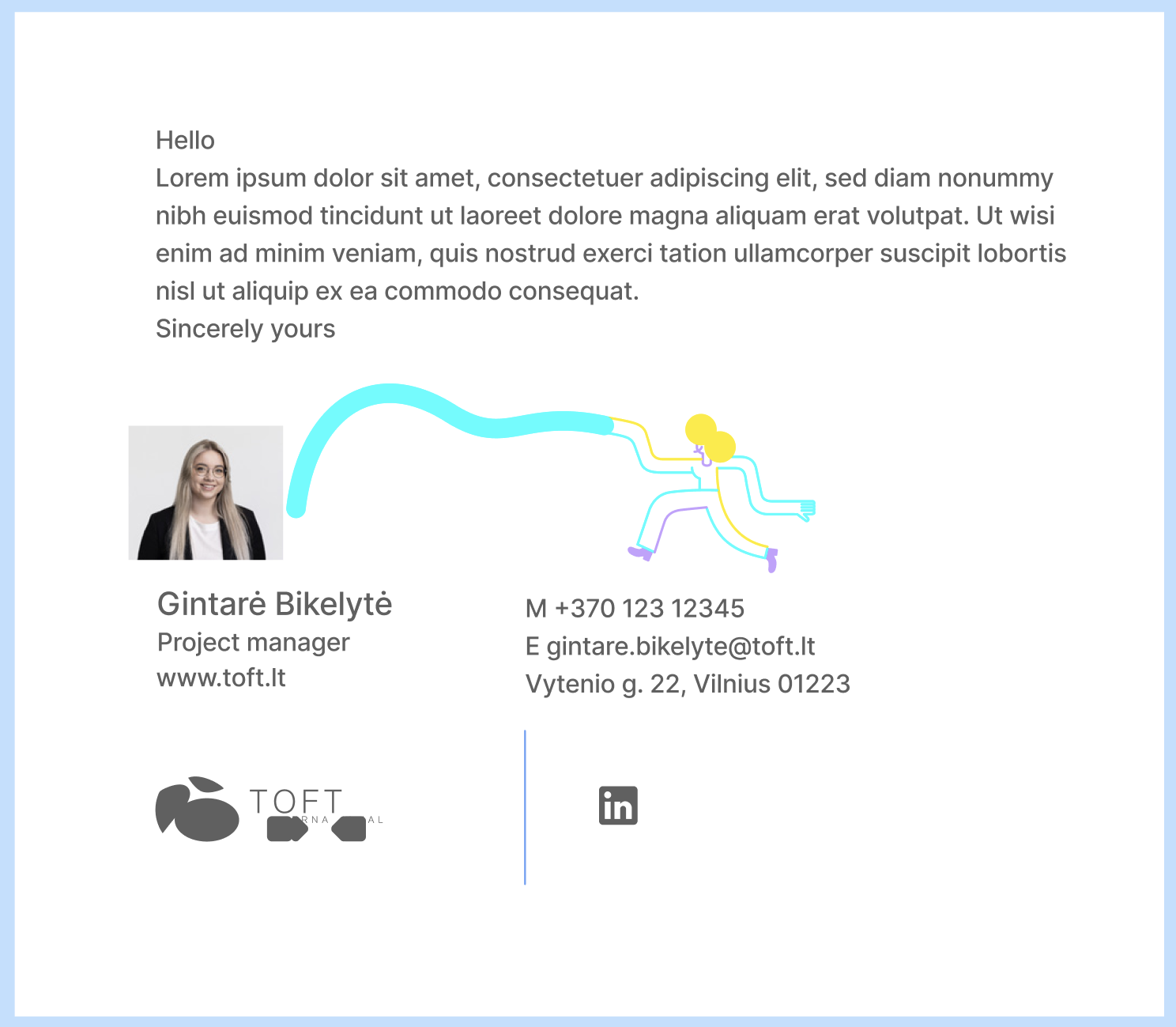 TOFT email signature design two